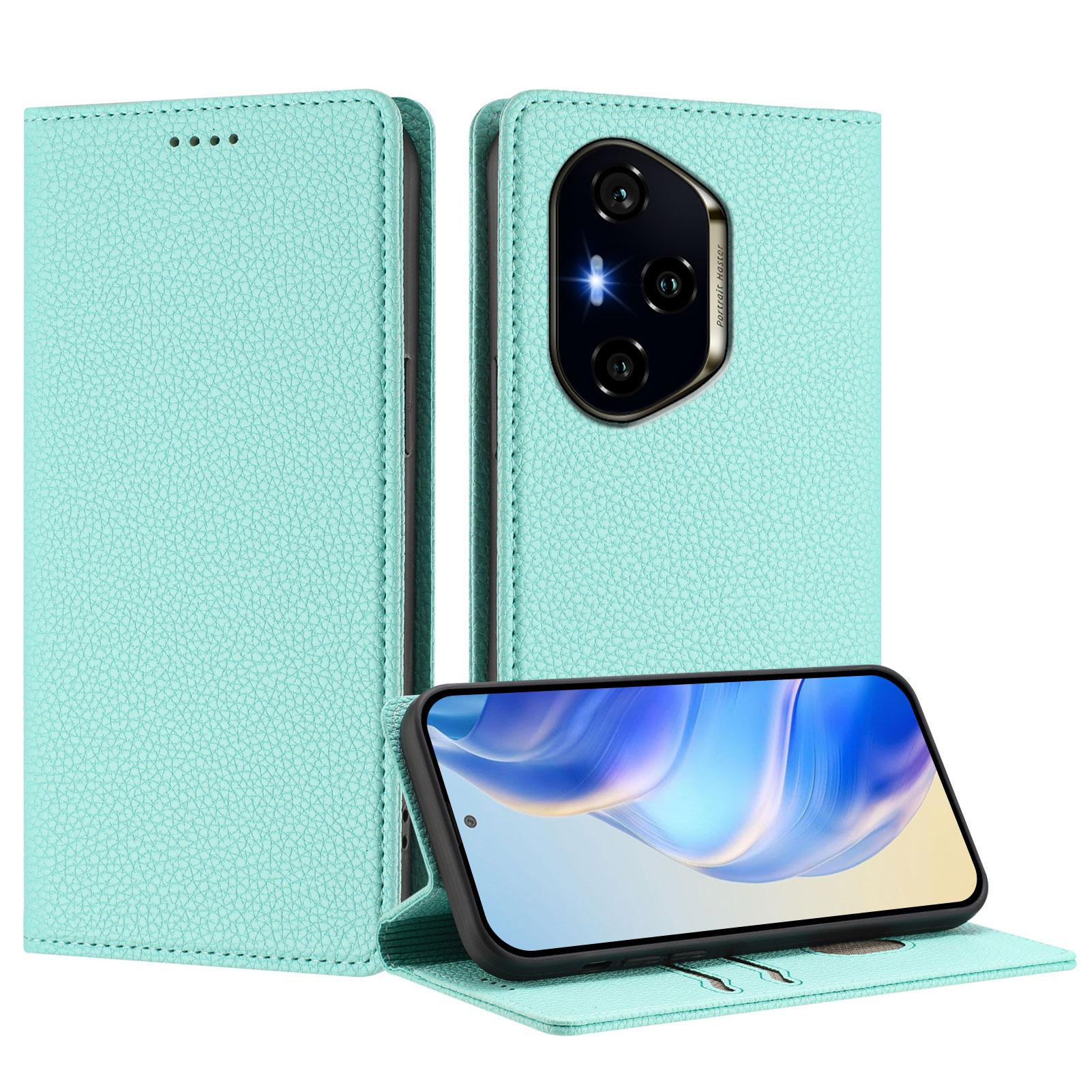

For Honor 400 Wallet Case RFID Blocking Litchi Texture Leather Mobile Cover Baby Blue