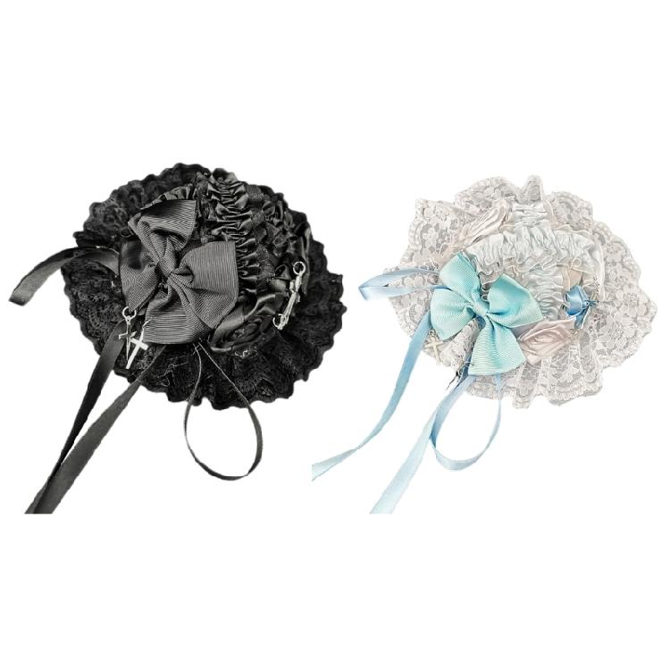 Retro Fascinator Ribbon Hairpin Rose Hair Clip Barrettes for Evening Wear and Special Occasion Vintage Looks