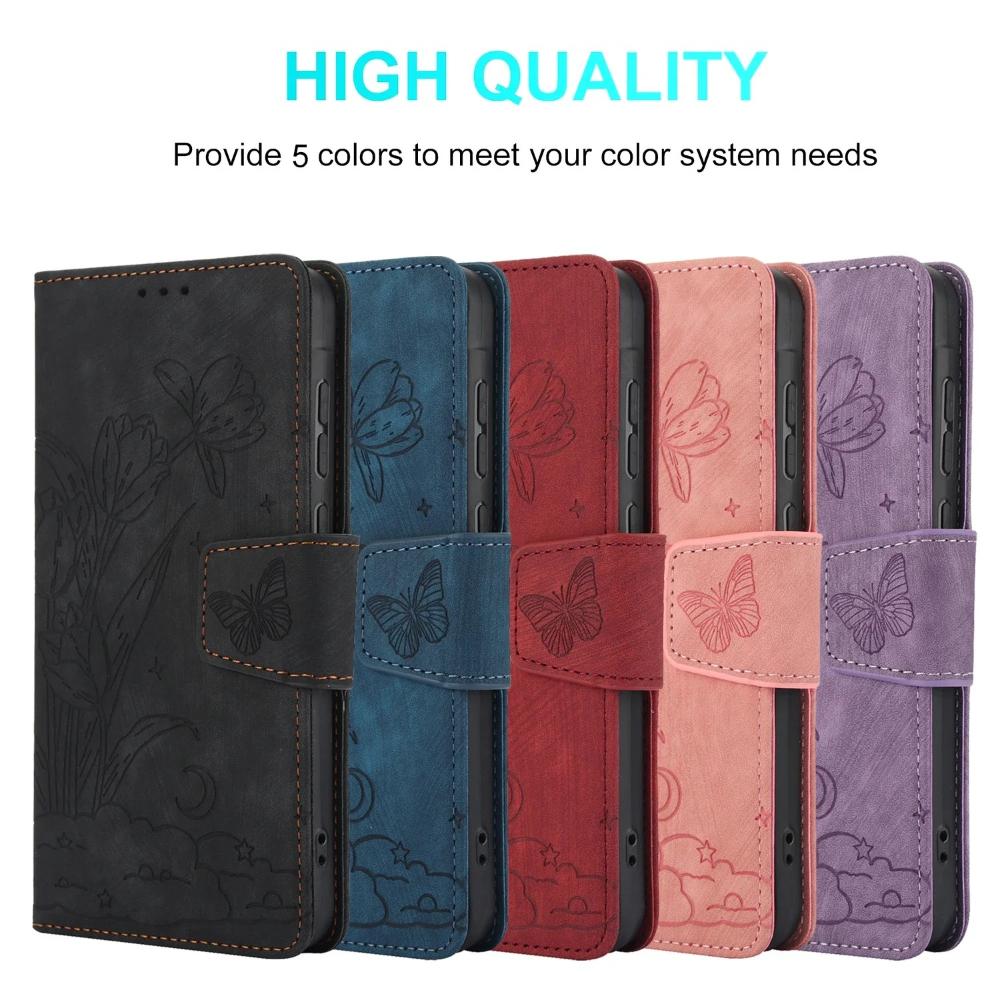 Floral Pattern Wrist Strap Leather Phone Case for iPhone 17 Pro Max Air 16 16E 15 Plus 14 13 Mini 12 11 Xs Xr Card Holder Cover