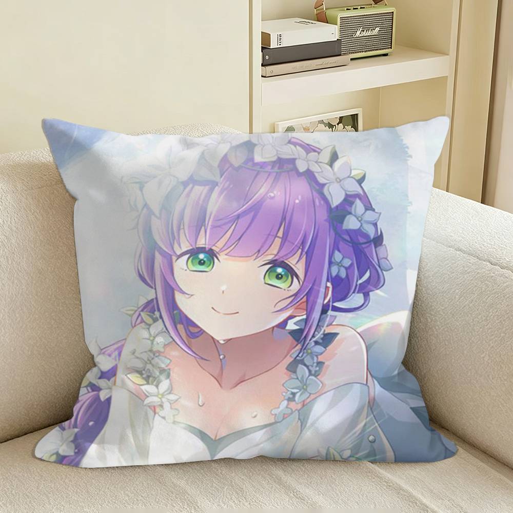 LoveLive KKozue Otomune Square Sofa Pillow Cover Solid Color Living Room Home Decor Cushion Case
