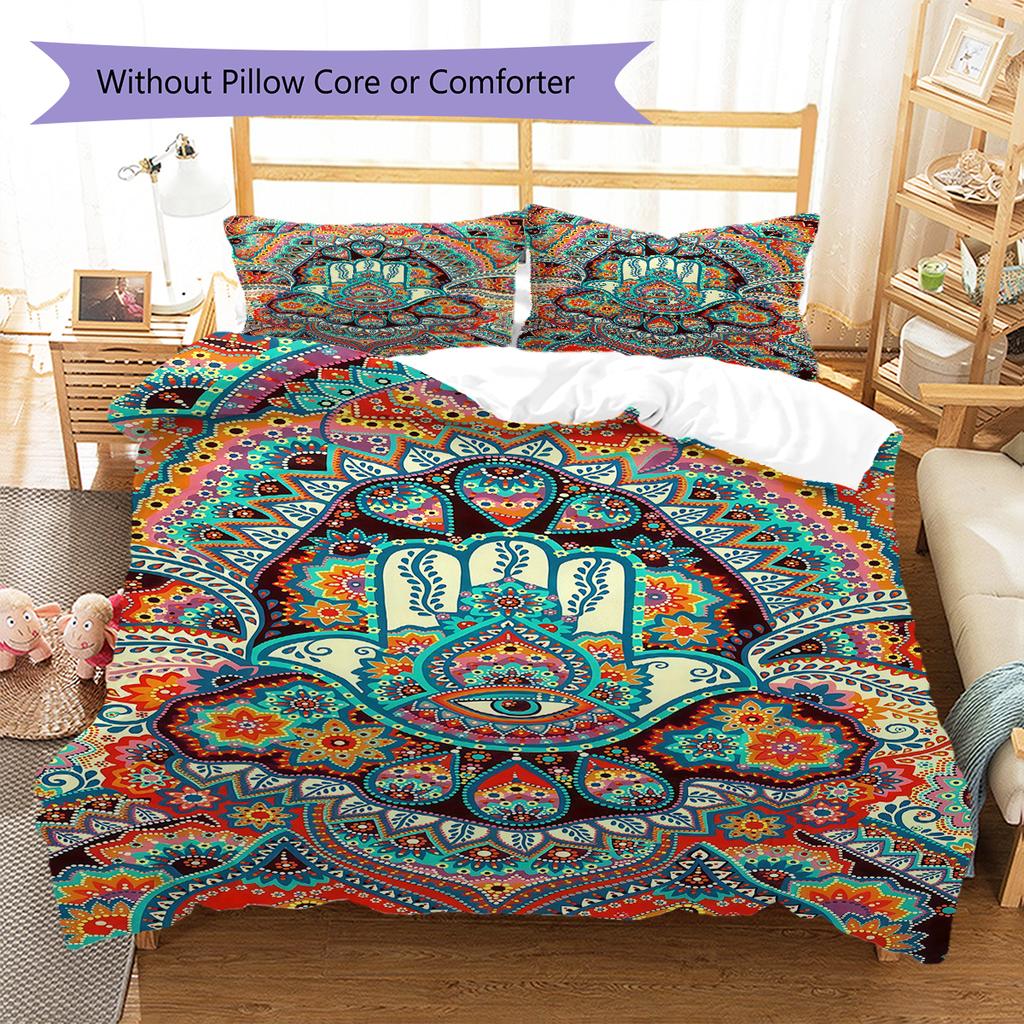 Nazar Boncuğu Pattern Bedding,Quilt Set Quilt Cover Pillowcase Home Birthday Gift (1 * duvet cover + 2 * pillowcase, without core)
