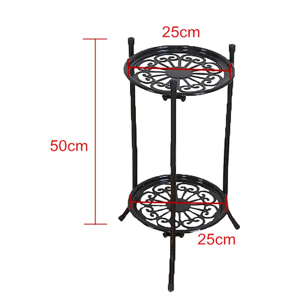 2 Holder Metal Plant Pot Stand Flower Display Shelf Garden Patio Home Outdoor