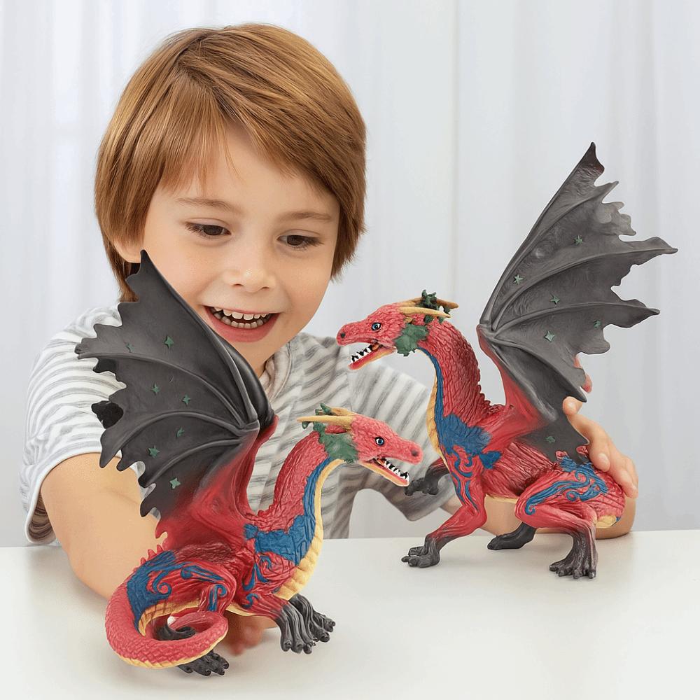 Handmad Myth Dragon Figures Simulation Warcraft Dragon Animal Model  Desktop Decorative