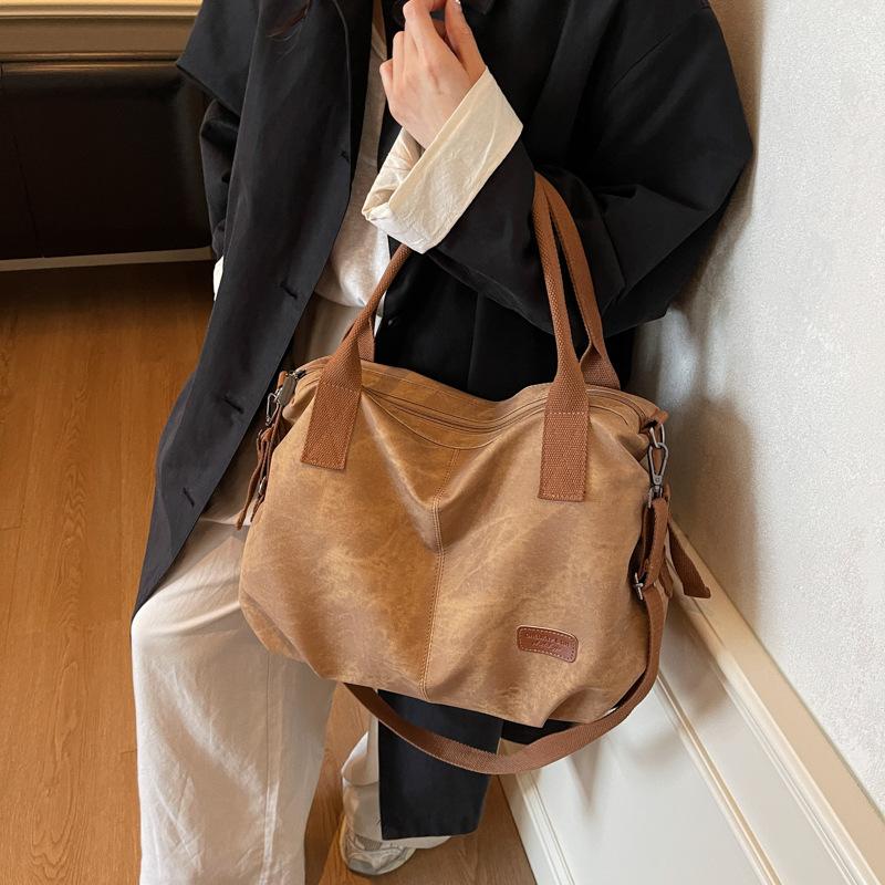 Large-capacity commuter tote bag, women's new high-end atmospheric shoulder bag, high-end versatile messenger bag