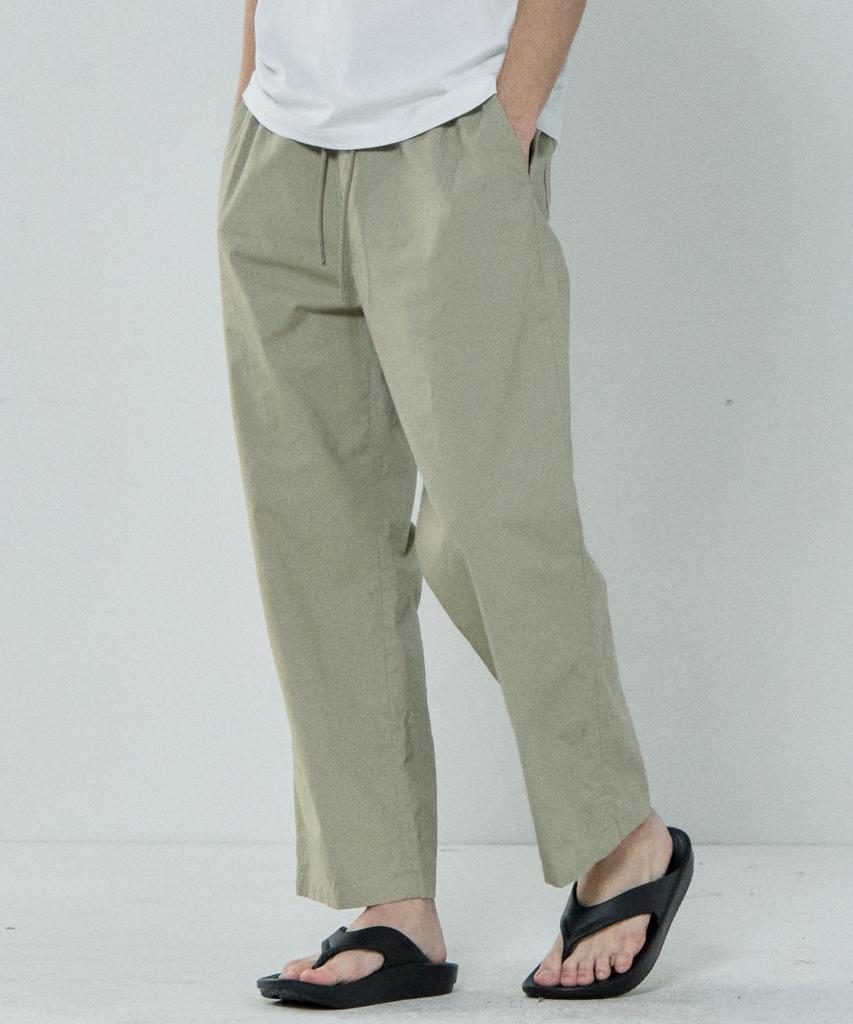 BASIC HOUSE Cotton Linen String Wide Pants Lzpt3105