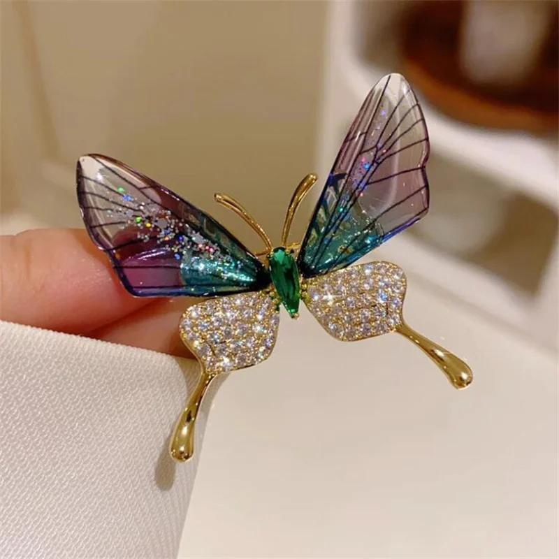 Advanced Transparent Butterfly Brooch, Insect Chest Flower That Prevents Light From Escaping, Versatile Decorative Pin For Women'S Clothing