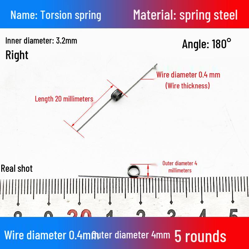 Torsion Spring Steel 0.3-3.0 for 90/180° Clip Trash Can