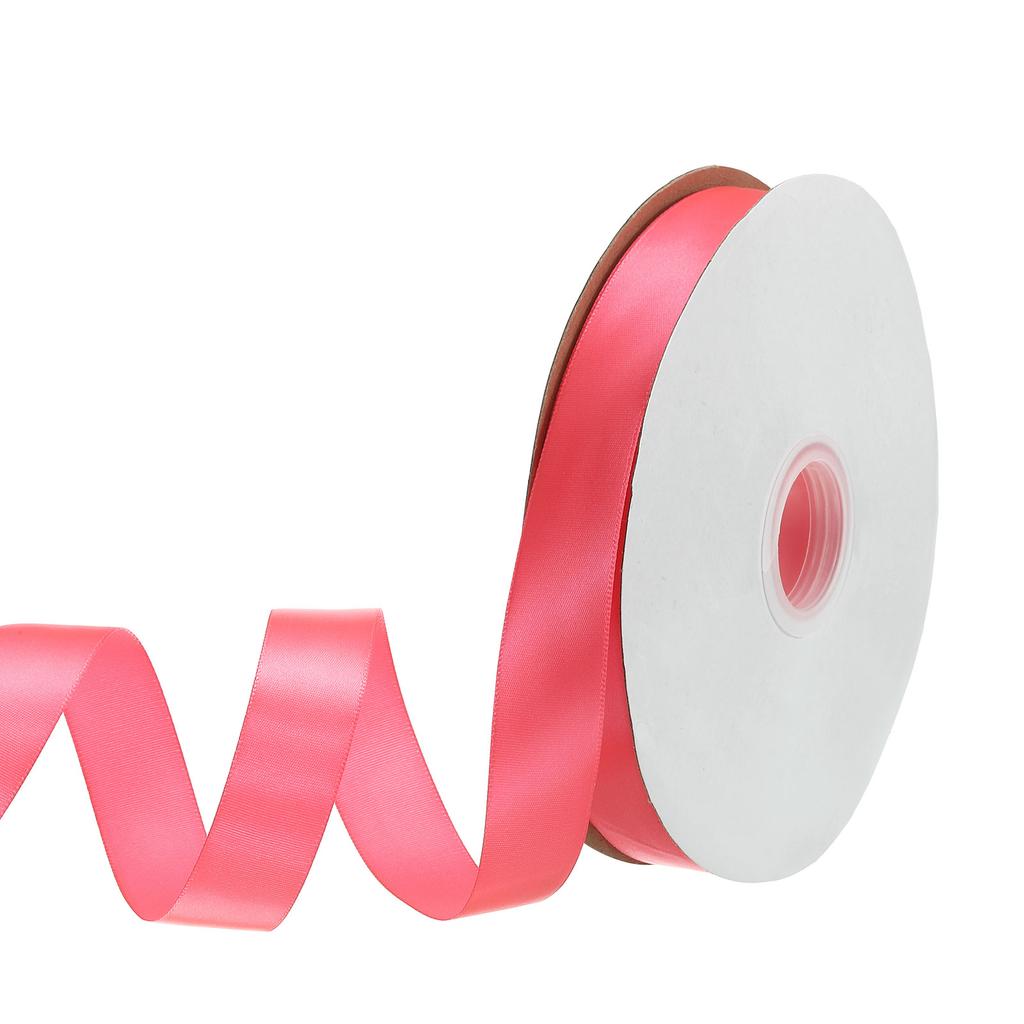 Jednostronna rypsowa wstążka poliestrowa satynowa wstążka jednokolorowa wstążka z tkaniny do rękodzieła dekoracji ślubnych pakowania prezentów 1"x100 jardów