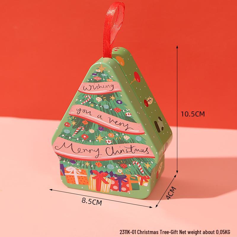 Christmas Gingerbread Man & Santa Claus Tin Cookie and Candy Storage Box