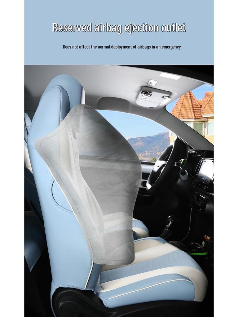 Coway Perforated Leather Car Seat Cushion for All Seasons - Full Surround & Compatible with Electric Seats
