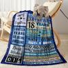 1pc Sweet 18th Birthday Celebration blanket Soft and Warm for Sofa Office Camping Travel Livingroom Great Gift for Friends and Family Comfortable