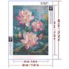 5d DIY Diamond Painting Cross Stitch Pink Lotus Flowers Diamond Embroidery Mosaic Full Round Drill Home Decor