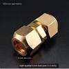 Refrigerator Dual Connection Copper-Aluminum Pipe 6mm with Nut, No Welding Required, Male-Female Refrigeration Connector