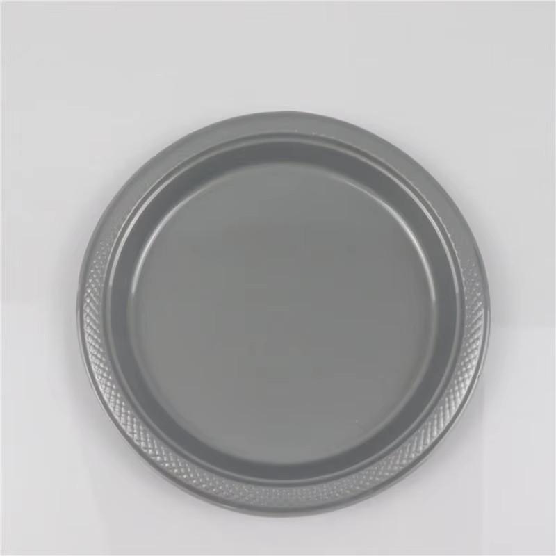 New 10Pcs Selling 8 Inch Festive Items Disposable Plate Plastic Ps Plate Color Round Cake Tableware Barbecue Plate