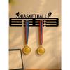 Black Metal Basketball Medal Hanger for Athletes Modern Home Decor