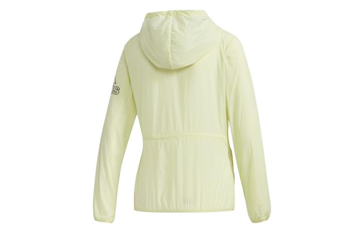 Adidas Jackets Women's Bright Neon Yellow Hooded Moderate FT2885