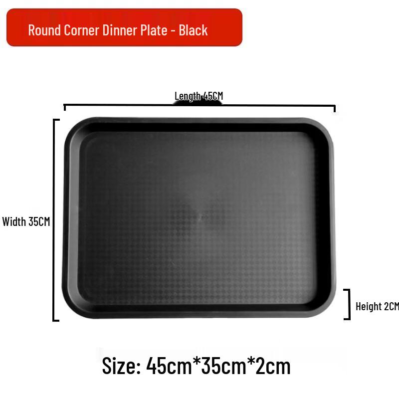 Abay Thickened Plastic Rectangular Serving Tray