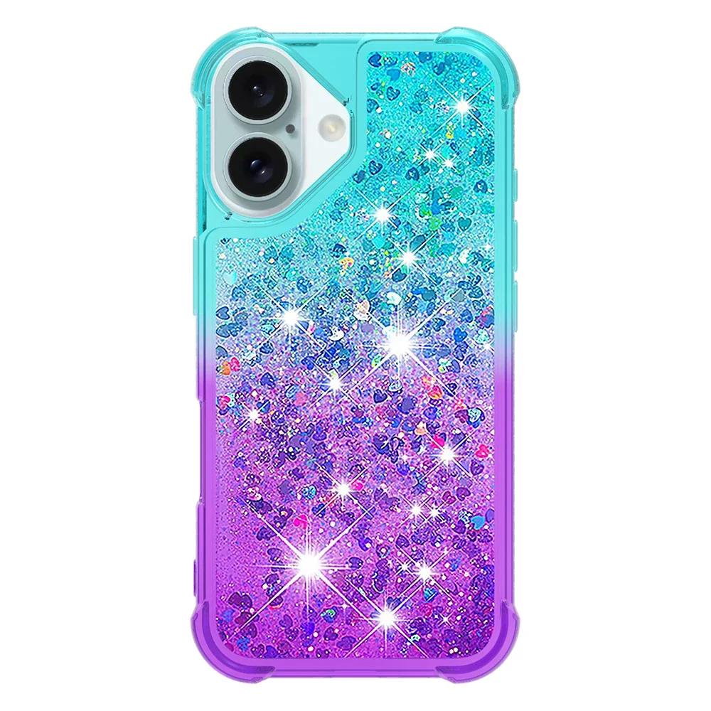 Luxury Bling Glitter Phone Case For Samsung Galaxy S22 S21 S20 FE S10 Plus S10E Note20 Ultra Dynamic Quicksand Bumper Back Cover