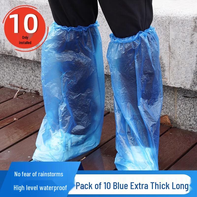Kids Disposable Long Rain Shoe Covers (10-Pack)