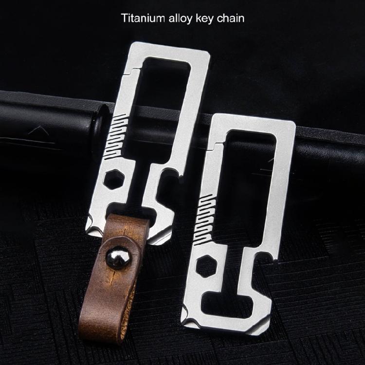 Titaniums Alloy Keychains Clip Waist Hanging Keychain Buckles with Bottle Opener Screwdriver Outdoor Tool Key Holder