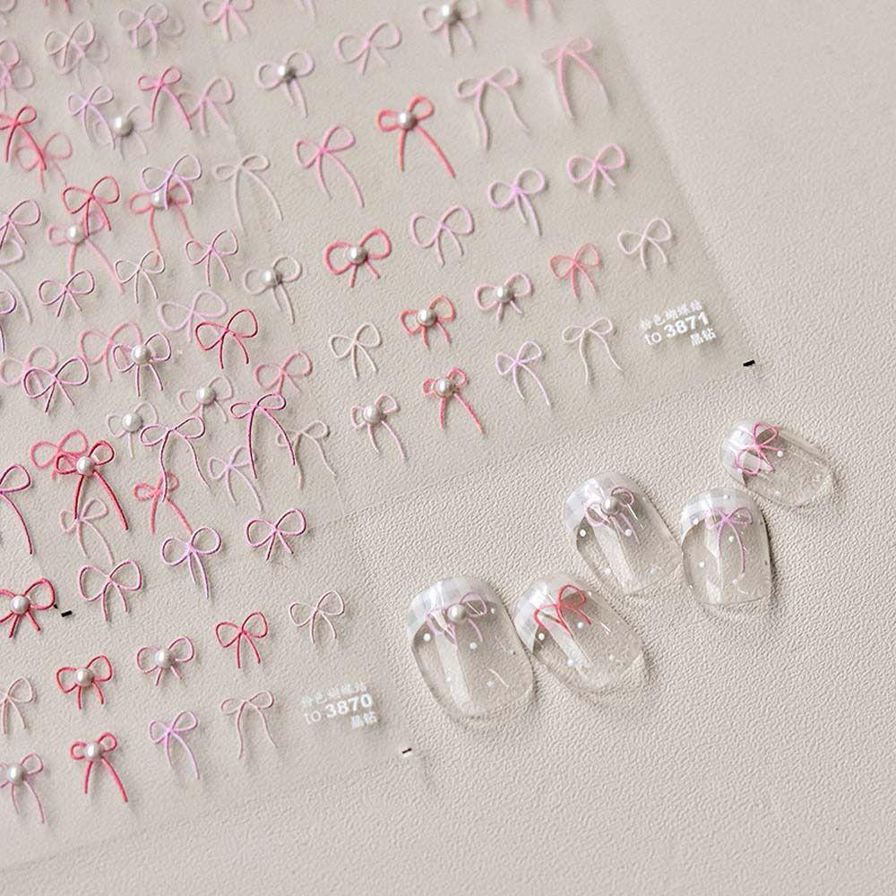 

Pearl Stickers Bowknot Nail Stickers Bowknot Nail Decorations Lady/Girls