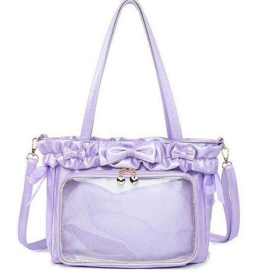 Headache Original Versatile Ita Bag [Ballet Holiday] Lolita Tote Women’s Crossbody Shoulder Bag PU Solid Color