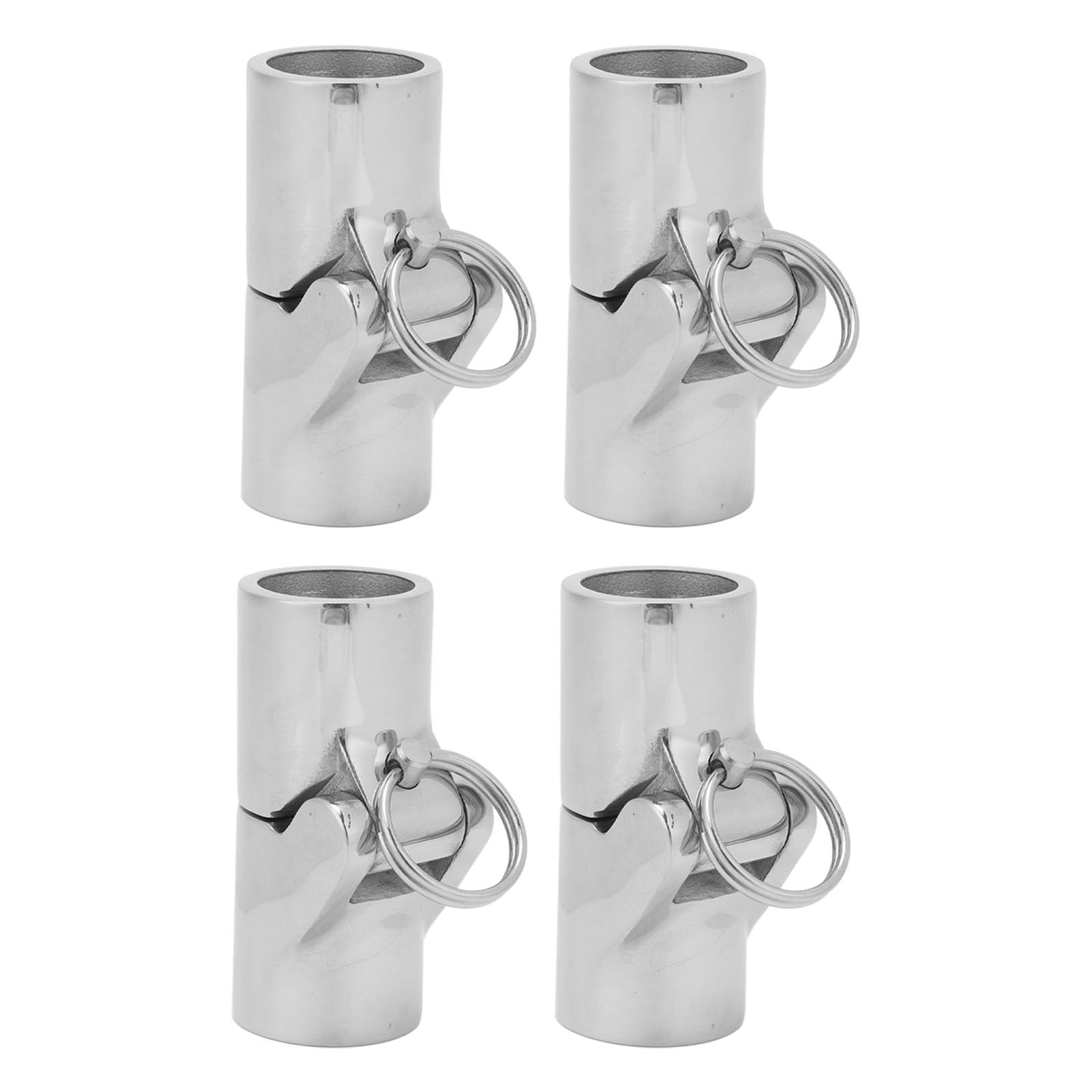 

4PCS 25mm Boat Pipe Connector 316 Stainless Steel Folding Swivel Coupling Tube Joint Fittings for Marine Yacht