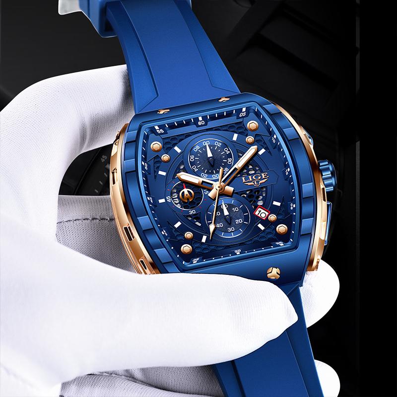 LIGE Top Brand Luxury Watches Men Sport Waterproof Quartz Mens Watch Military Luminous Dive Wristwatch Male Reloj Homre