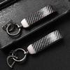 LXZR9 Carbon Fibre Leather Car Logo Keychain Key Ring Holder For BMW Mini Cooper R50 R53 R55 R56 R60 R61 F54 F55 F56 F60 Accessories