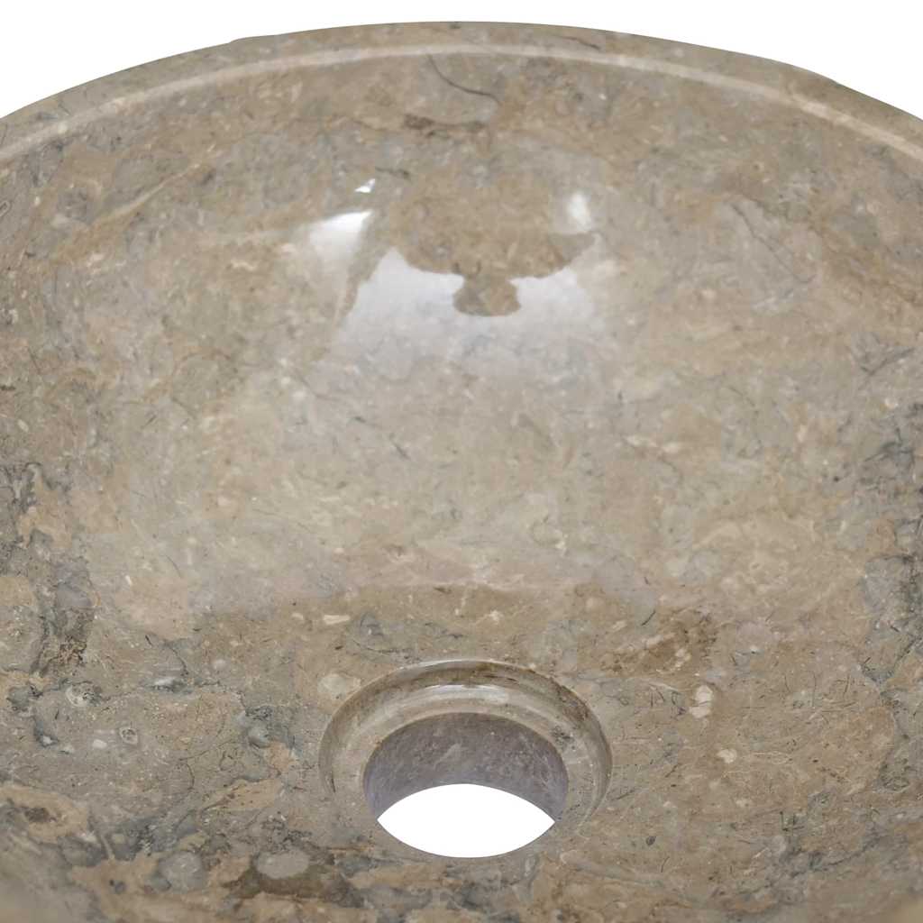 Grey Wash Basin Ø40x12 Cm Marble