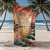 Towel Textile Mobile Bathrobe Beach Quick-Drying Compass Lightweight Portable Camping Map Cell Swim Voyage Pool Travel