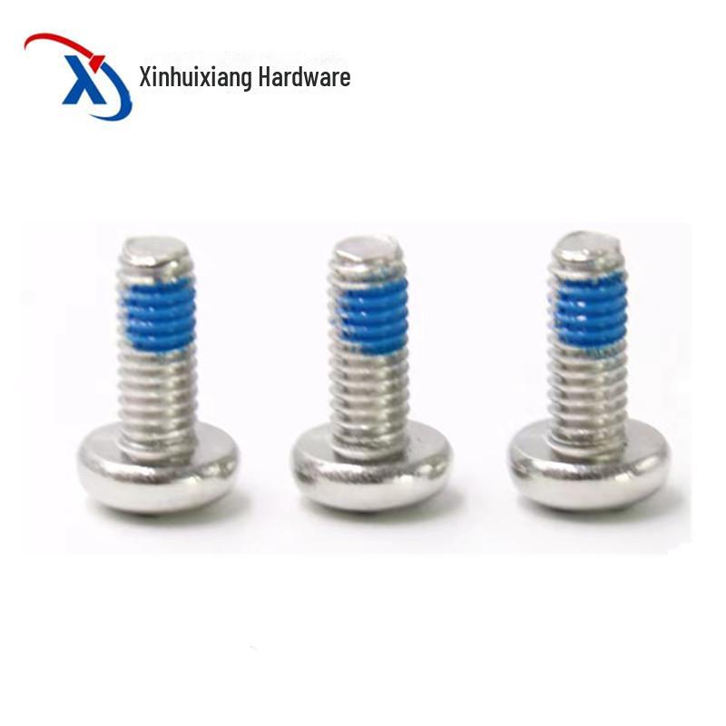 304 Stainless Steel Cross Pan Head Anti-Loosening Blue Glue Screw