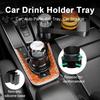 Car Cup Holder Tray Expander 3 In 1 Detachable Food Table Tray with Solid Base 360 Degree Rotate Anti-slip Auto Drink Holder