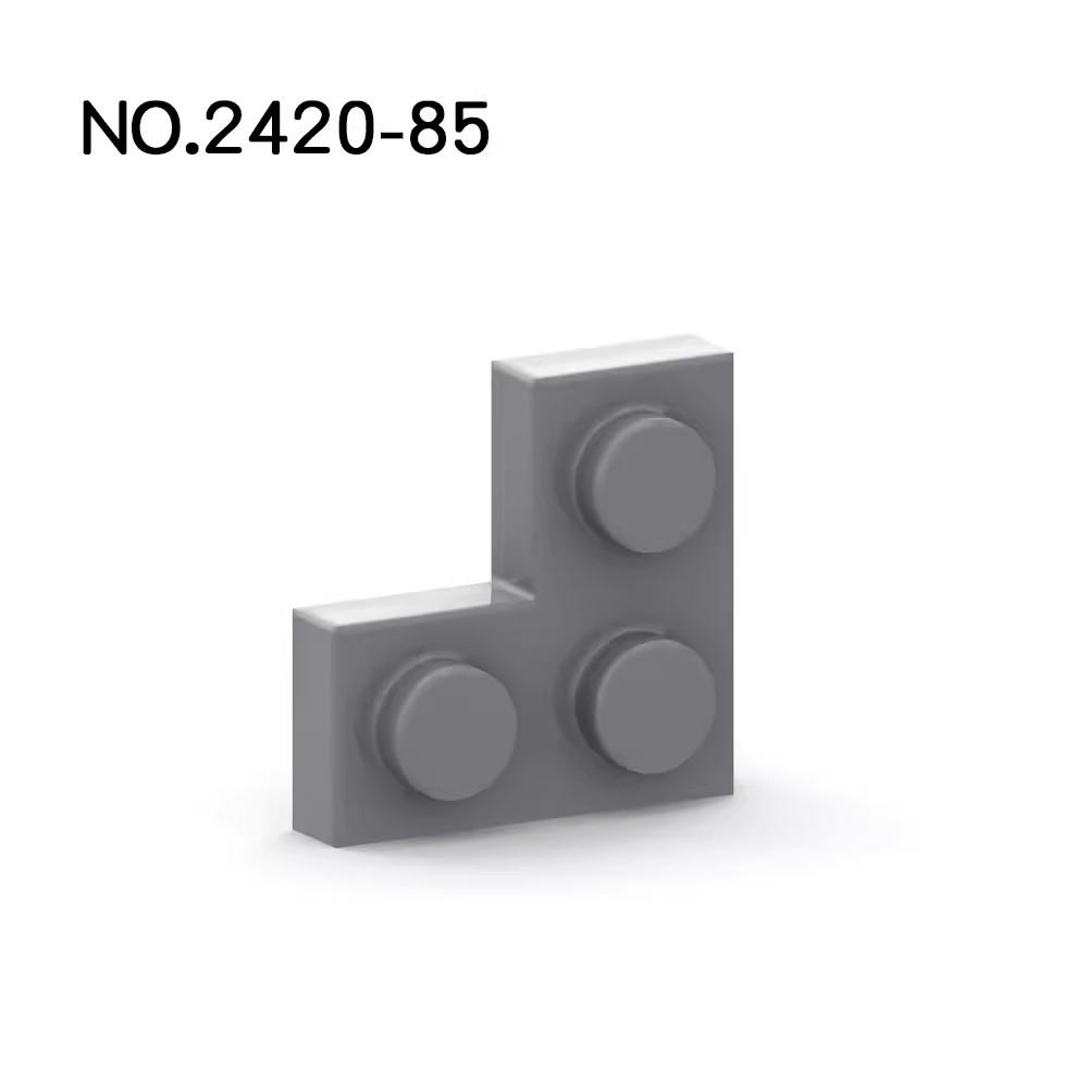 Non-Toxic 20Pcs Moc Parts 2420 Plate 2 X 2 Corner Compatible Bricks Diy Assmble Building Blocks Particle Kid Puzzle Brain Toy Gift