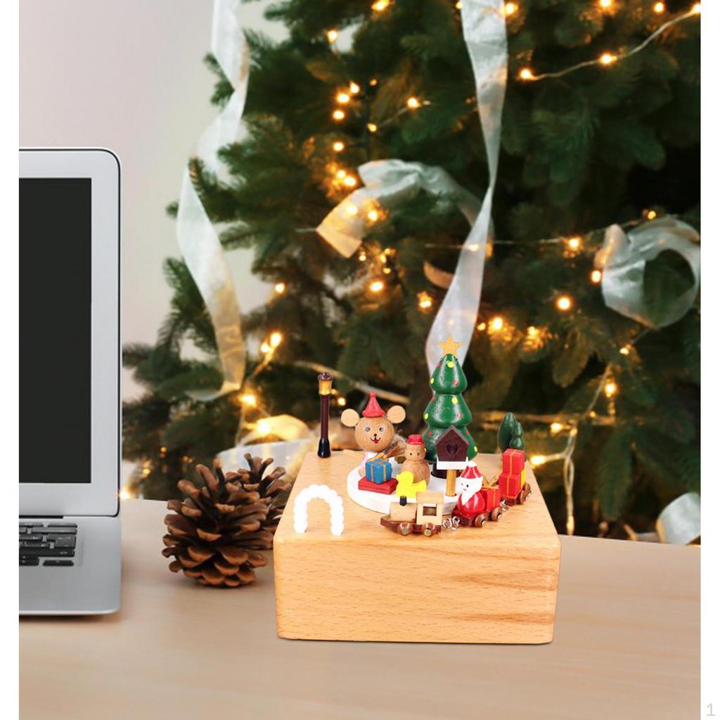 Rotierende Spieluhr, kreative weihnachtliche Verzierung für den Geburtstags-Desktop