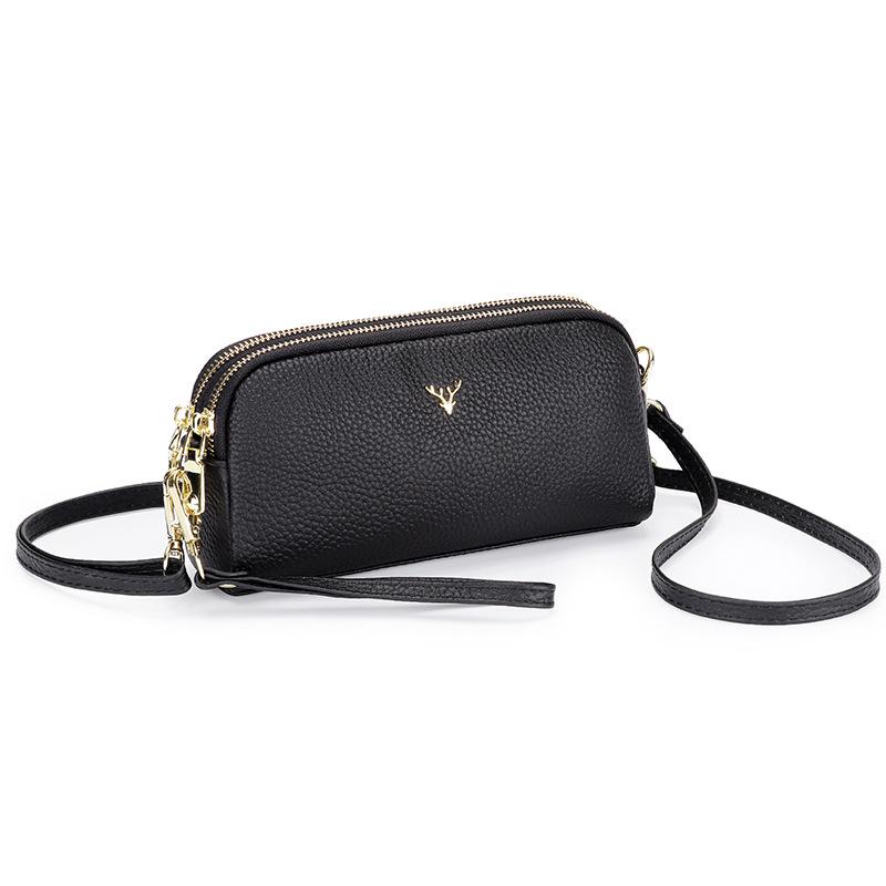 Γνήσιο Δερμάτινη Γυναικεία Τσάντα Crossbody - Νέα Μόδα Δερμάτινη Τσάντα Ώμου για Κινητό, Μεγάλη Τσάντα-Πορτοφόλι με Υφή Λίτσι, Μικρή Γυναικεία Τσάντα