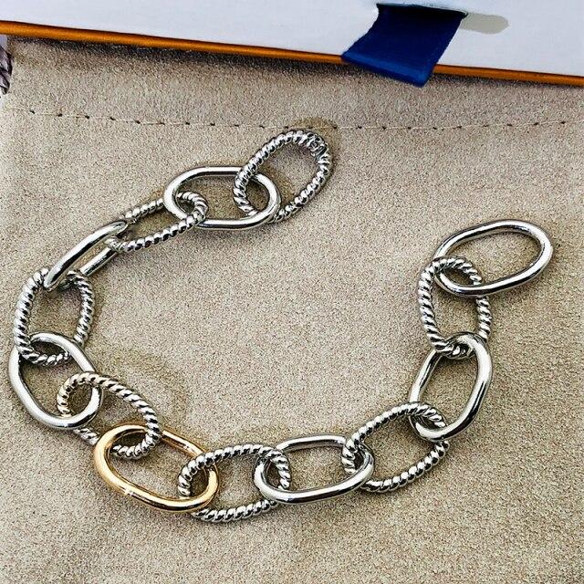 Madison Chain Medium Wrist Bracelet With Wedding Wear Fine Craftsmanship High Quality 18K Bonded Gold Tone ,11MmTrendy Chain белый