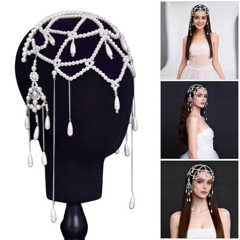 Fashion Pearls Tassels Hair Accessory with Comfortable Wear Suitable for Long Hours Wear in Office and Social Settings