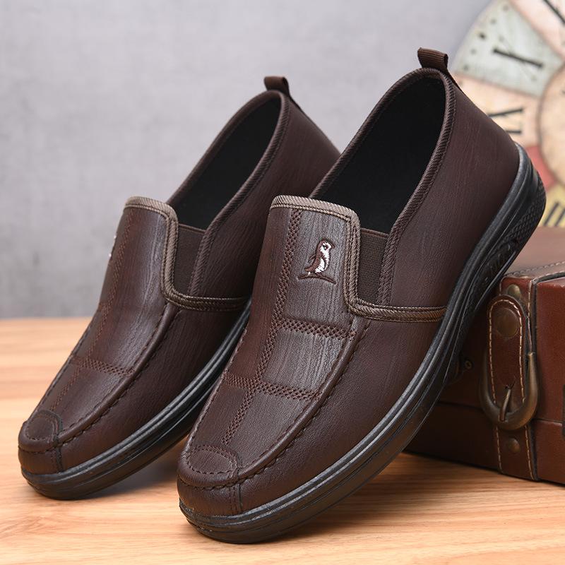 Mocassins Décontractés en Cuir pour Homme - Semelle Souple, Imperméables, Antidérapants Chaussures de Chef