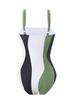 2026 European American Slim-Fit Strappy One-Piece Swimsuit with Mesh Skirt 2-Piece Set