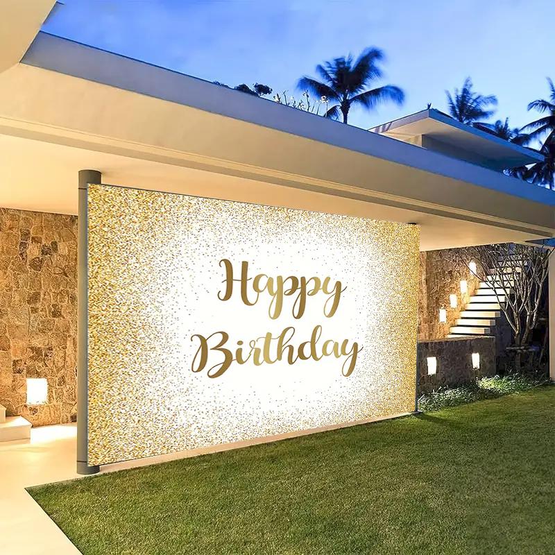 1pcs Golden Flash Scattered Birthday Party Background - Photography Background | No Power Required