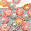3D Pearl Shell Resin Embellishments Flatbacks 100 Pieces Shine Shell Resin Charms for DIY Handicraft, Phone Case,Scrapbooking