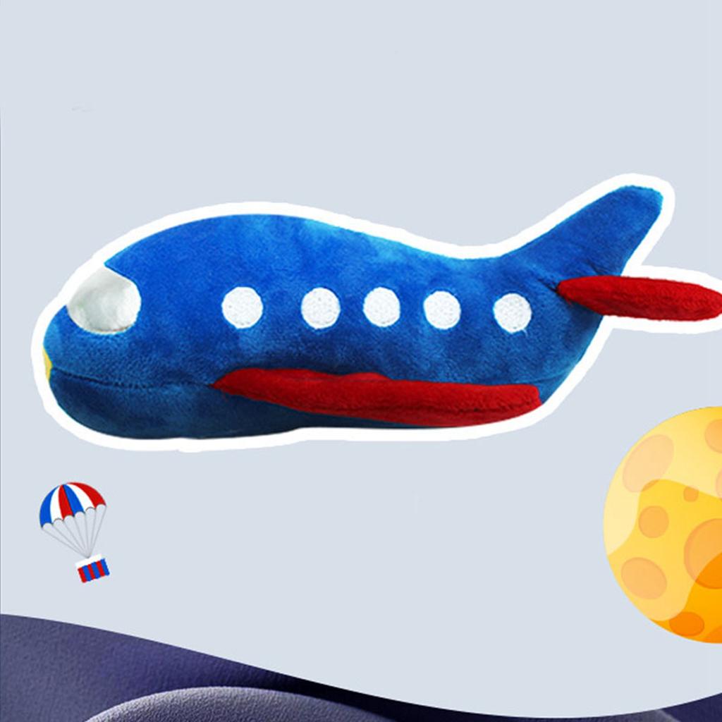 Jouet à mâcher en peluche pour animaux de compagnie, avion, résistant aux morsures, couineur, interactif, réducteur d'anxiété pour chats et chiens