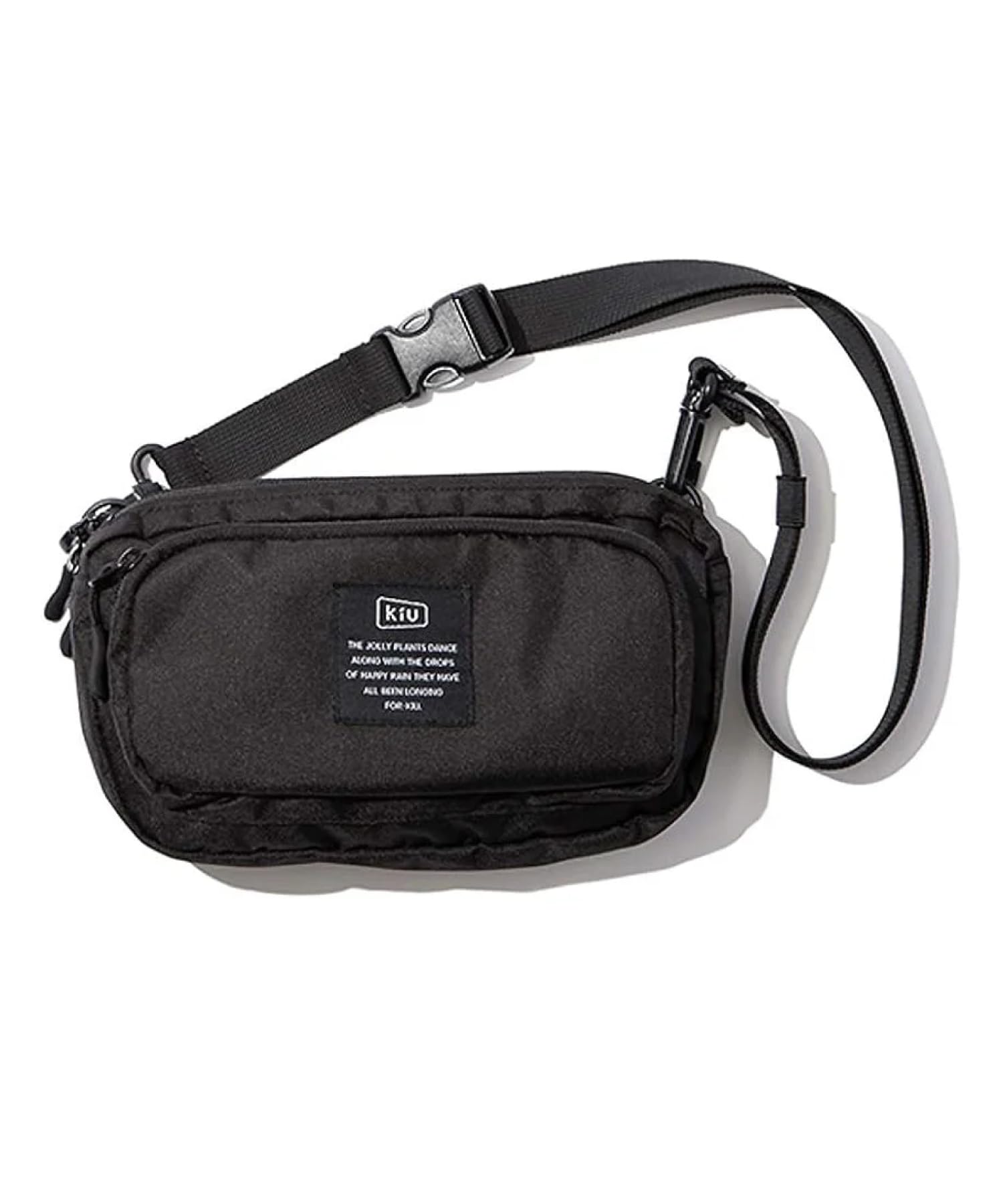 

KiU 300D Мини-сумка через плечо с передним карманом, Идеально подходит для улицы и сумки, Водоотталкивающая, Водонепроницаемая, Мероприятия, Фестивали, Повседневная, Милая, Стильная, Унисекс, чёрный
