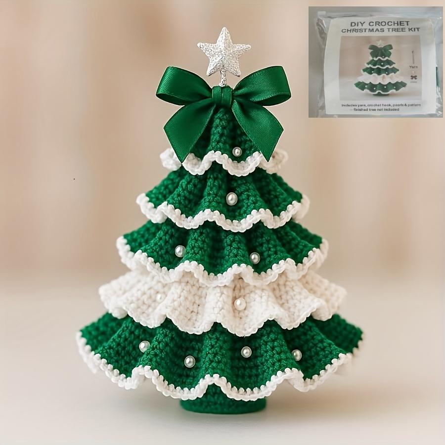1pc Crochet Christmas Tree Kit - Handmade Holiday Decoration Set, Perfect for Christmas Party Decorations, Christmas Decorations
