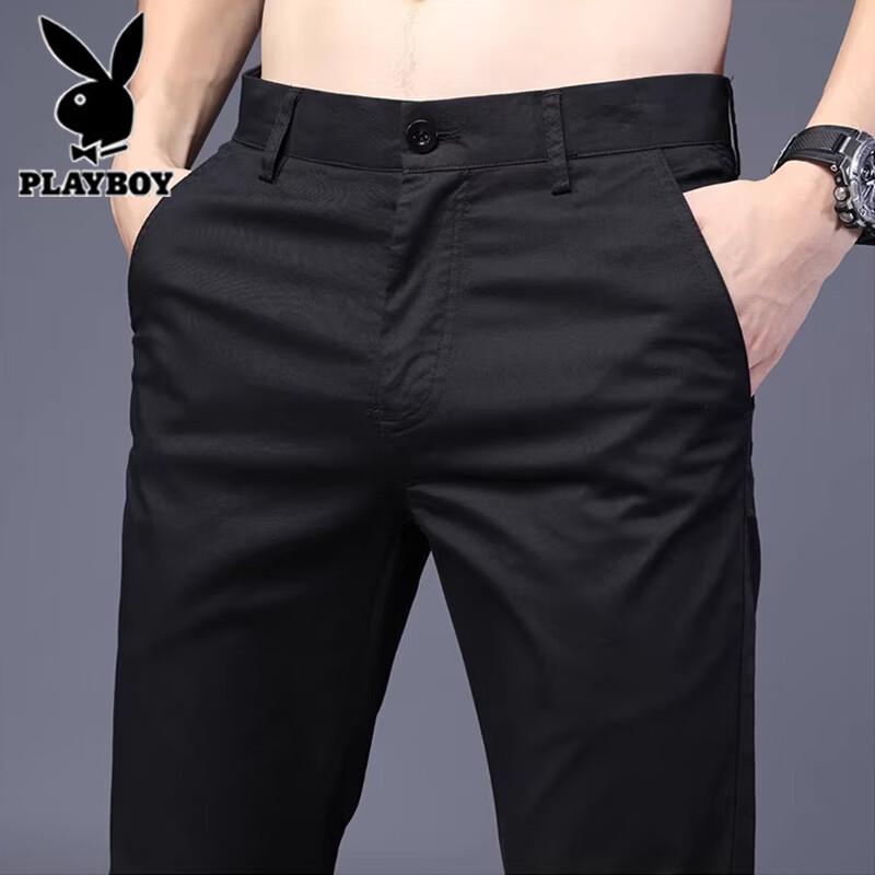 

Мужские повседневные брюки прямого кроя Playboy из смеси ледяного шелка и хлопка 29
