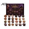 Portachiavi Acrilici Fatati Calendario dell'Avvento di Halloween 2026, Conto alla Rovescia di 24 Giorni con Mini Figure, Set di Figure da Collezione Giocattolo per Bambini Adulti, Bomboniere per Feste