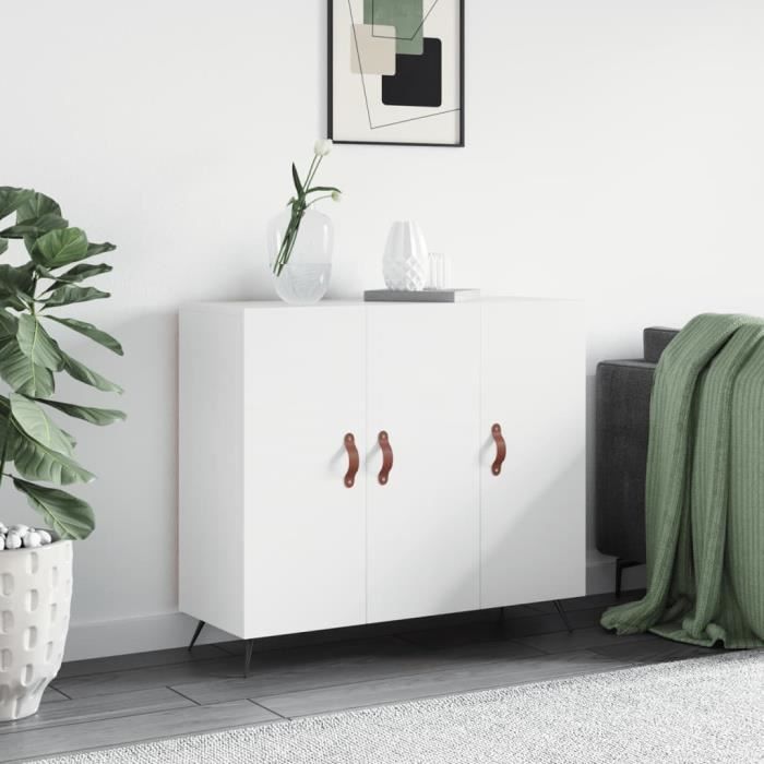 VidaXL White Buffet 90x34x80 Cm Engineered Wood 828076