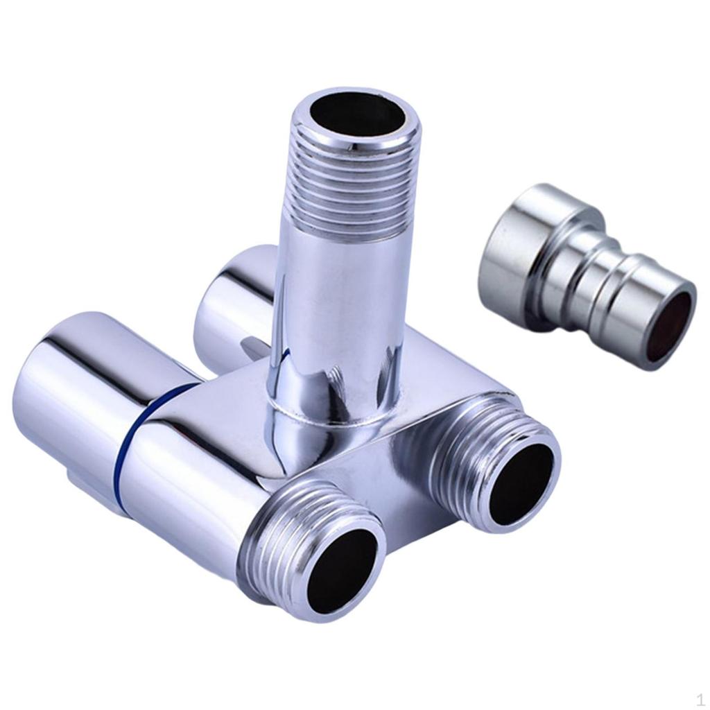 3 Passage Angle Shut-off Double Outlet G1 / 2 Thread Filling for Bathtubs Cold, Water Kitchen