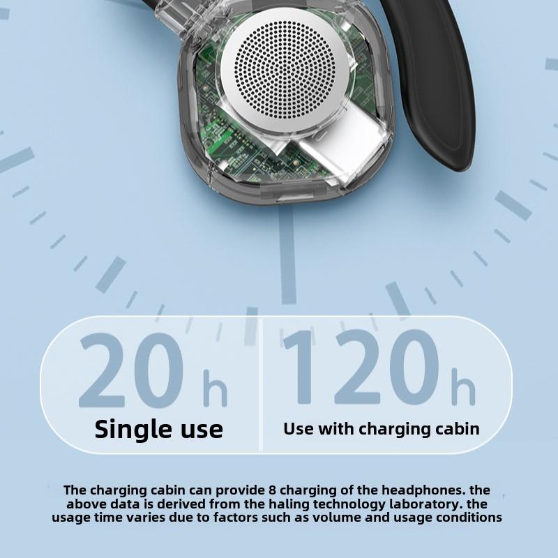 New Noise-cancelling Wireless Bluetooth Headset Digital Display Not Ear Large Power Long Endurance Car Sports Headset 5.3